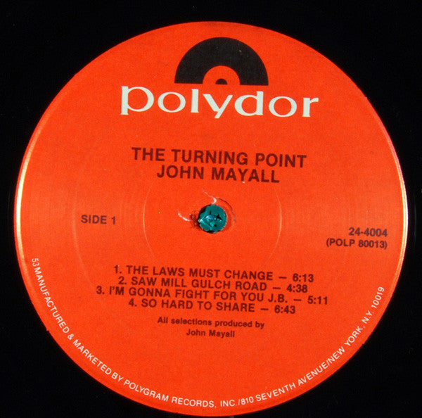 John Mayall : The Turning Point (LP, Album, RE)