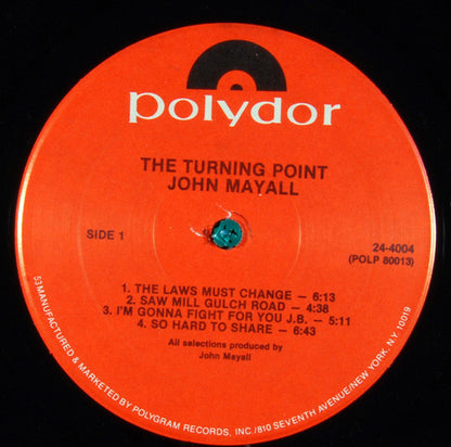 John Mayall : The Turning Point (LP, Album, RE)