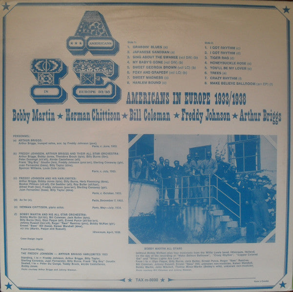 Various : AIE (Americans In Europe 1933/1938) (LP, Comp, RE)