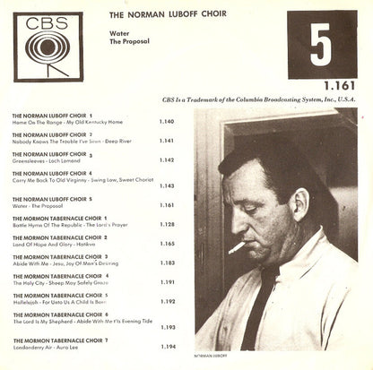 Norman Luboff Choir : Water (7", Single)