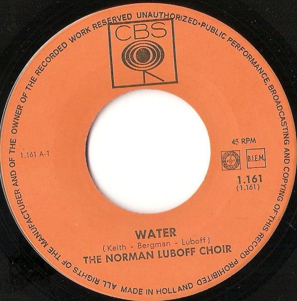 Norman Luboff Choir : Water (7", Single)