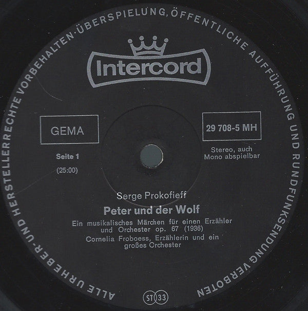 Sergei Prokofiev / Robert Schumann, Conny Froboess : Peter Und Der Wolf / Kinderszenen (LP)