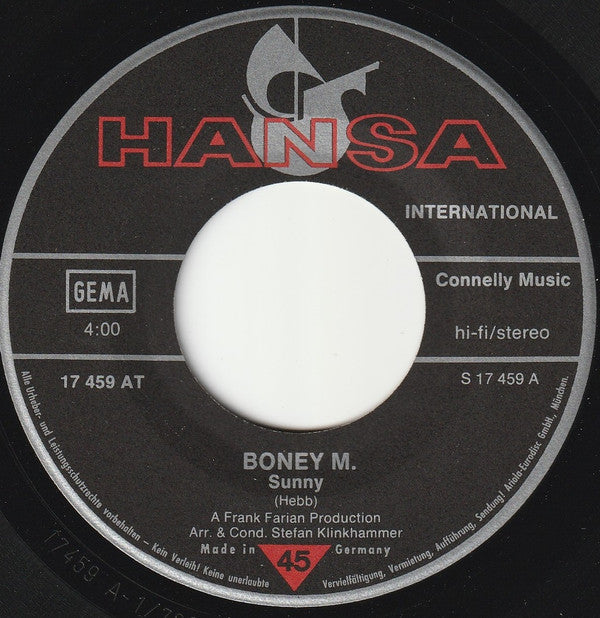 Boney M. : Sunny (7", Single)