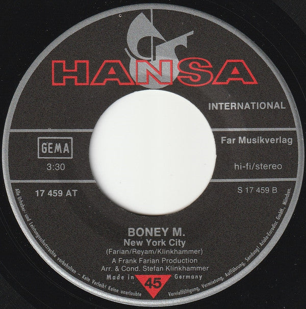 Boney M. : Sunny (7", Single)