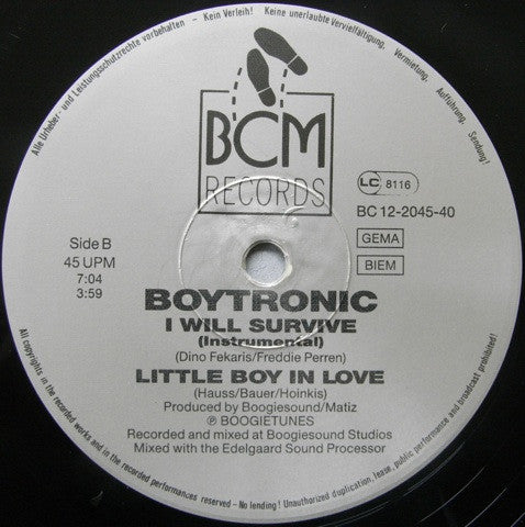 Boytronic : I Will Survive (12")