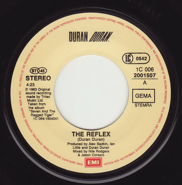 Duran Duran : The Reflex (7", Single)