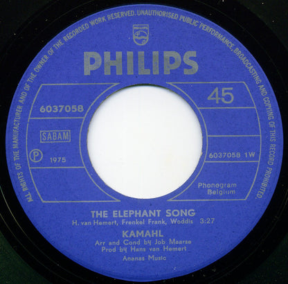 Kamahl : The Elephant Song / A Daisy A Day (7", Single)