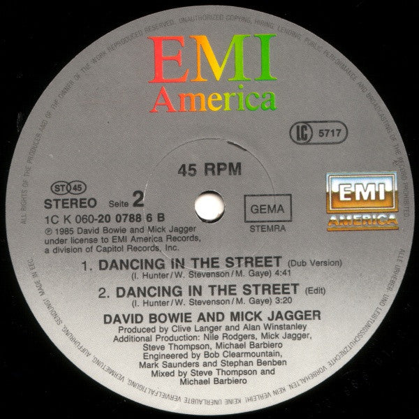 David Bowie And Mick Jagger : Dancing In The Street (12", Maxi)