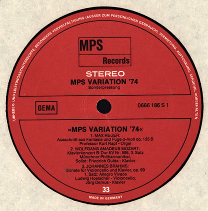 Various : MPS Variation '74 (LP, Smplr, Gat)