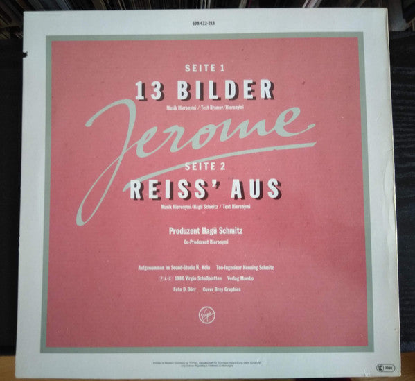 Jerome (22) : 13 Bilder / Reiss' Aus (12", Maxi)