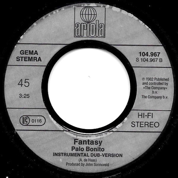 Fantasy (17) : Palo Bonito (7", Single)