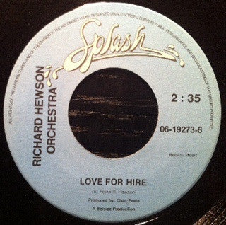 The Richard Hewson Orchestra : Love For Hire (7")