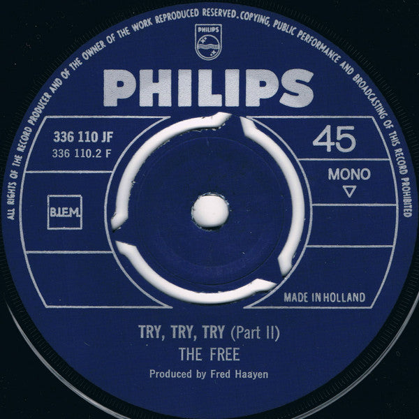 The Free (2) : Try, Try, Try (Part 1) / Try, Try, Try (Part 2) (7", Single, Mono)