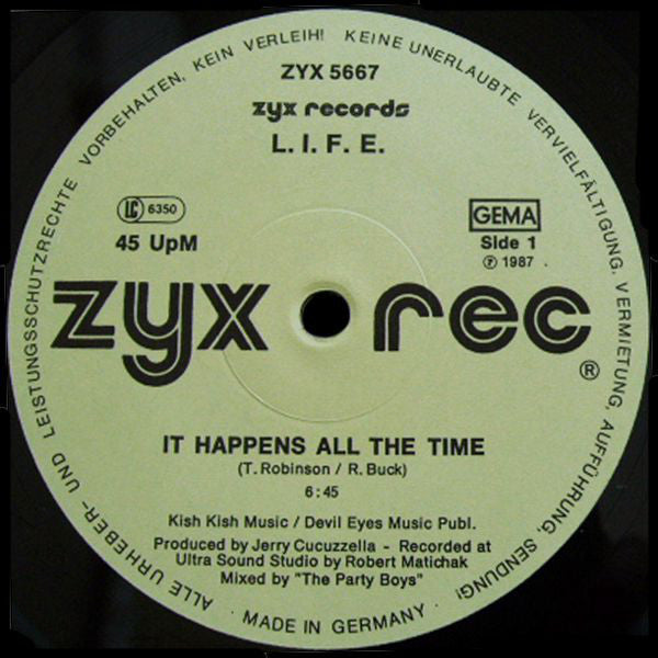 L.I.F.E. : It Happens All The Time (12", Maxi)