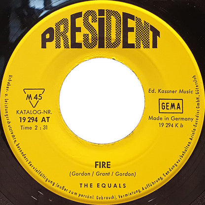 The Equals : I Won't Be There / Fire (7", Single, RE)