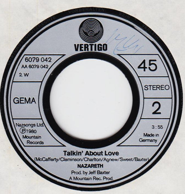 Nazareth (2) : Holiday / Talkin' About Love (7")