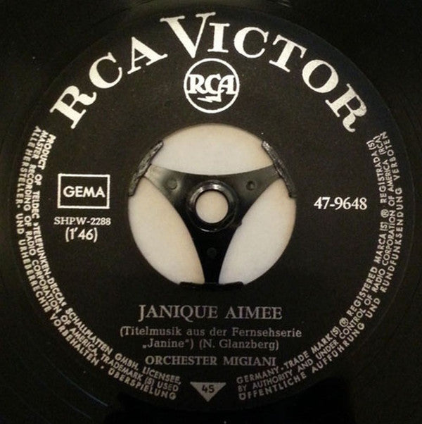 Armand Migiani Et Son Orchestre : Janique Aimee - Titelmusik Aus Der Fernsehserie Janine  (7", Single)