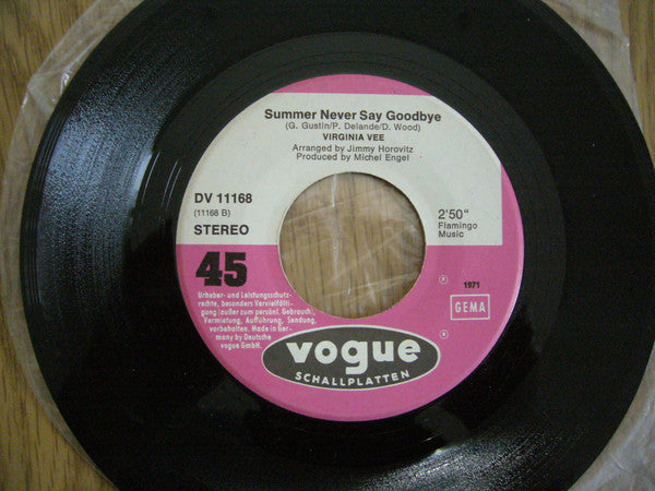 Virginia Vee : Listen To My Song (7")