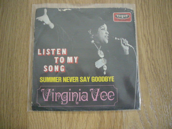 Virginia Vee : Listen To My Song (7")