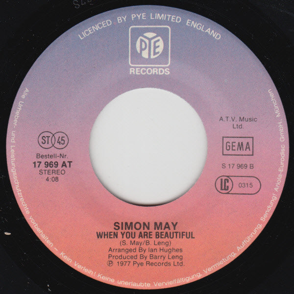 Simon May : We'll Gather Lilacs / All My Loving (Medley) (7")