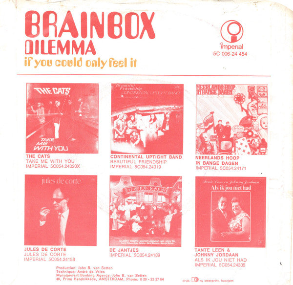 Brainbox (3) : Dilemma (7", Single, 4P )