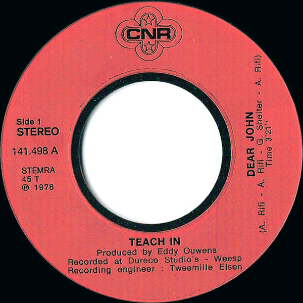 Teach-In : Dear John (7", Single, Red)