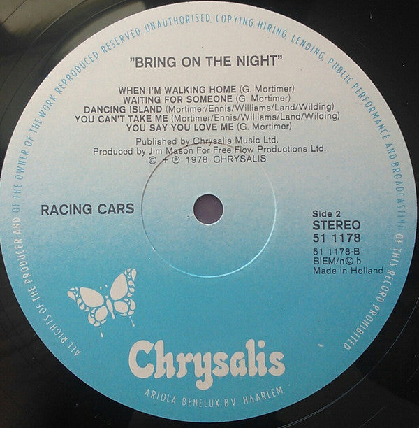 Racing Cars : Bring On The Night (LP, Album)