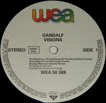 Gandalf : Visions (LP, Album, RE)