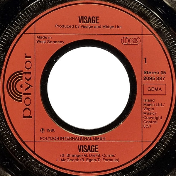 Visage : Visage (7", Single)