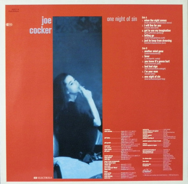 Joe Cocker : One Night Of Sin (LP, Album, Club)