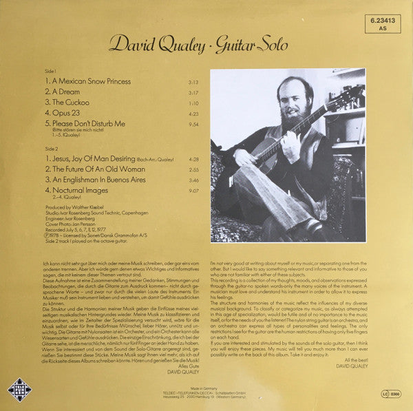 David Qualey : Guitar Solo (LP, Album)