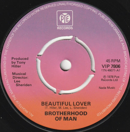 Brotherhood Of Man : Beautiful Lover (7", Single)