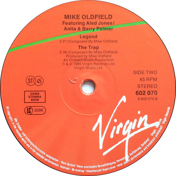 Mike Oldfield : Pictures In The Dark (12", Single)