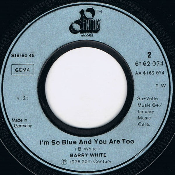 Barry White : You See The Trouble With Me (7", Single)