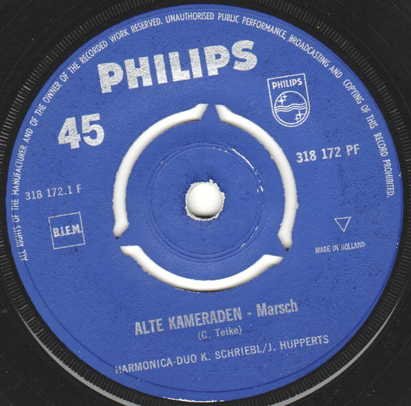 Harmonica Duo K. Schriebl / J. Hupperts : Alte Kameraden (7", Single)