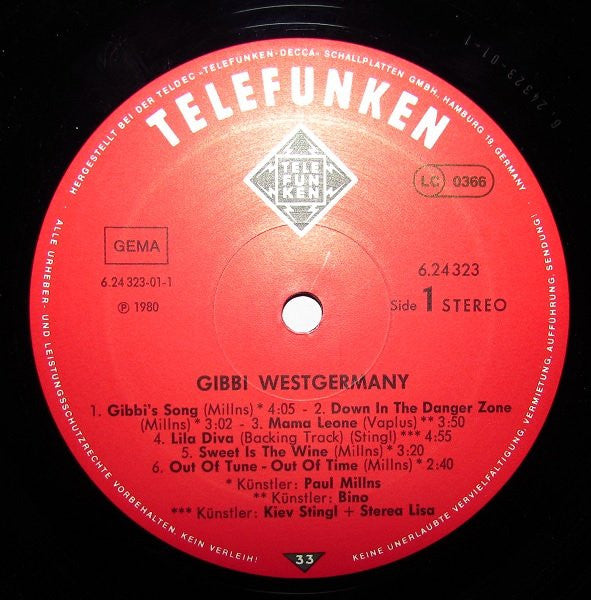 Various , Featuring The Music Of Paul Millns : Gibbi Westgermany (Original Film-Soundtrack) (LP, Album)