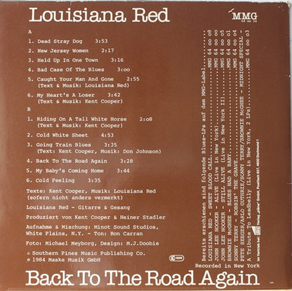 Louisiana Red : Back To The Road Again (LP, Album, RE)