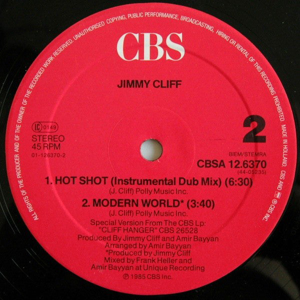 Jimmy Cliff : Hot Shot (12", Maxi)