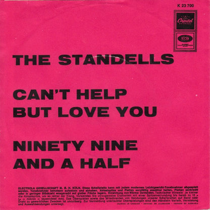 The Standells : Can't Help But Love You / Ninety Nine And A Half (7")