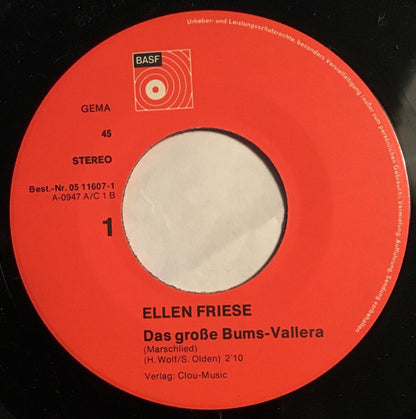 Ellen Friese : Das Große Bums-Vallera (7", Single)