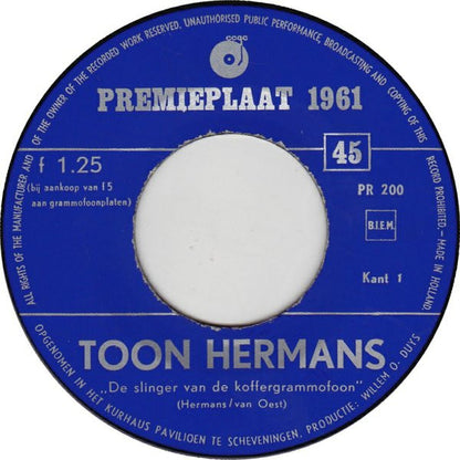 Toon Hermans / Wim Kan : Premieplaat 1961 (7", Single, Blu)