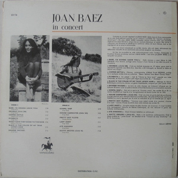 Joan Baez : In Concert (LP, Album)