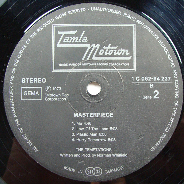 The Temptations : Masterpiece (LP, Album)