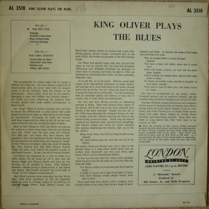 King Oliver, Ida Cox, Sara Martin : Plays The Blues (10", Comp)