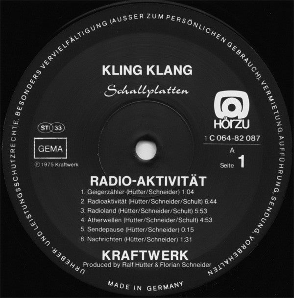 Kraftwerk : Radio-Aktivität (LP, Album, RP)