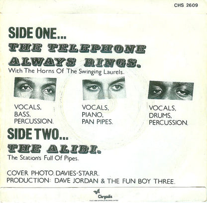 The Fun Boy Three* : The Telephone Always Rings (7", Single, Blu)