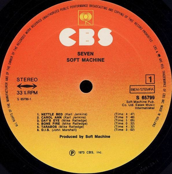 Soft Machine : Seven (LP, Album, RE, Gat)