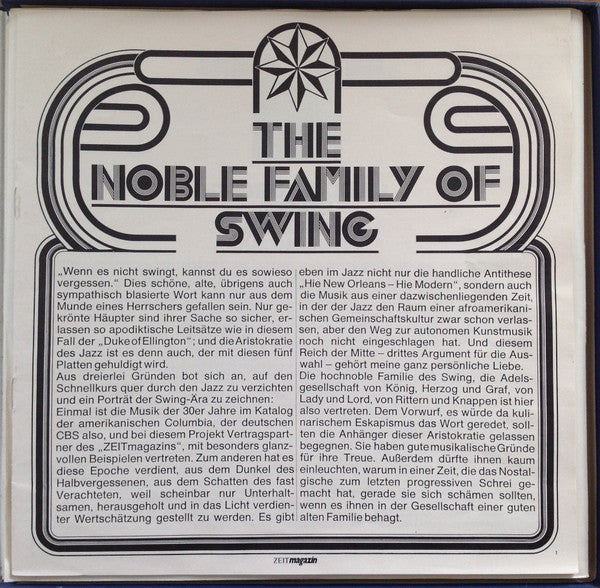 Various : The Noble Family Of Swing (5xLP, Comp, Mono + Box)