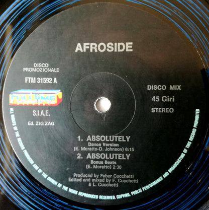 Afroside / Dr. Felix & M.M. Band : Absolutely / Self Control  (12", Promo)