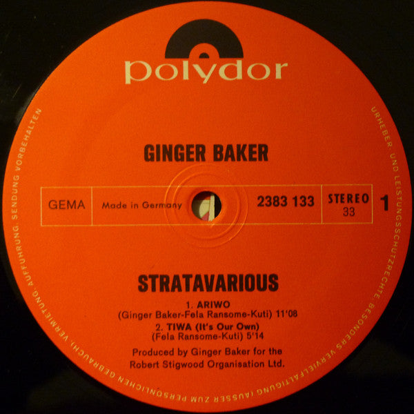 Ginger Baker : Stratavarious (LP, Album)